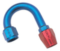 Russell 610270 8AN 180-Degree Hose End Fitting with Aluminum Blue and Red Anodized Finish