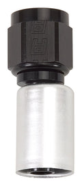 Russell #10AN Straight Hose Fitting with Crimp-On Connection, Aluminum Black and Silver Anodized