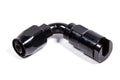 Russell 611273 6AN EFI Push-On Fitting with 90-Degree Hose End and 5/16 Inch SAE Female Quick Disconnect, Black Anodized Aluminum