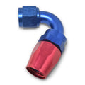 Russell 613400 ProClassic Swivel Hose End Fitting 6AN 120-Degree Blue and Red Anodized Aluminum