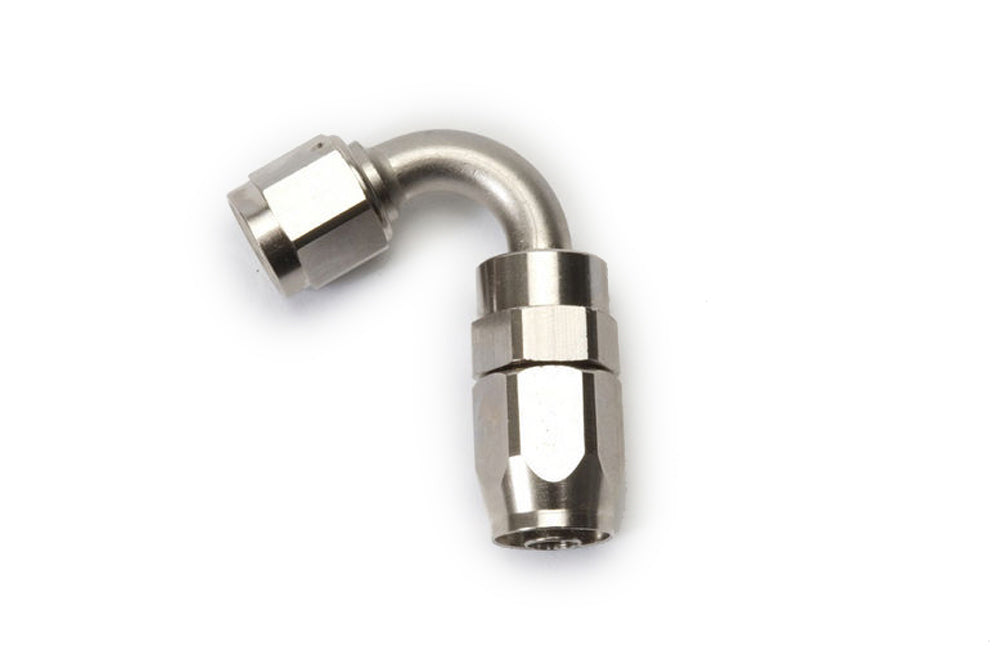 Russell 613401 Endura Hose End Fitting, 6 AN, 120 Degree, Aluminum, Nickel Anodized