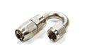 Russell 613501 #6 180 Degree Endura Hose End with Full Flow Swivel and Tight Radius for 6AN Hose, Aluminum Nickel Anodized