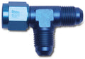 Russell 614406 6AN Female Swivel on the Run Tee with 6AN Male Fittings, Aluminum, Blue Anodized