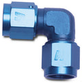Russell 614506 6AN 90 Degree Low Profile Aluminum Adapter with Blue Anodized Finish