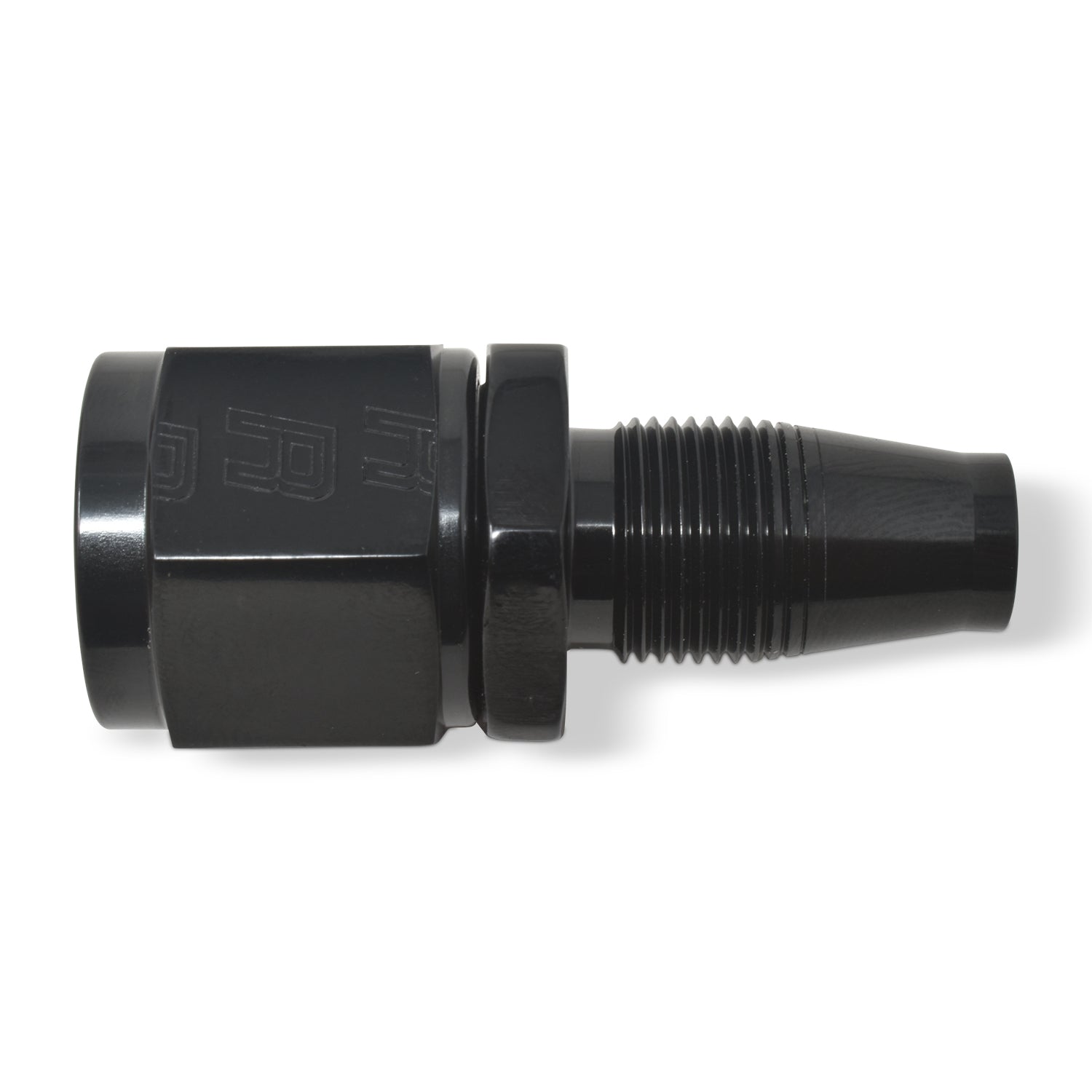 Russell 615023 ProClassic 6AN Straight Swivel Hose End Fitting with Aluminum Construction and Black Anodized Finish