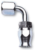 Russell Endura Hose Fitting #6 90 Degree TFE Hose End, Steel, Nickel Anodized, 6 AN to 6 AN Female