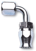 Russell 620461 4AN 90-Degree Full Flow Hose End Fitting, Steel, Nickel Anodized