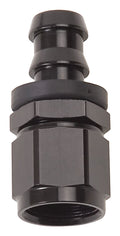 Russell Twist-Lok Hose End #6 Straight Aluminum Black Anodized Fitting