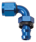 Russell #624160 Twist-Lok Hose End Fitting 6 AN 90 Degree Aluminum Blue
