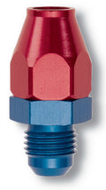 Russell Part Number 639210 6 AN Male to 3/8 Inch Tube Fitting, Aluminum, Blue and Red Anodized Finish