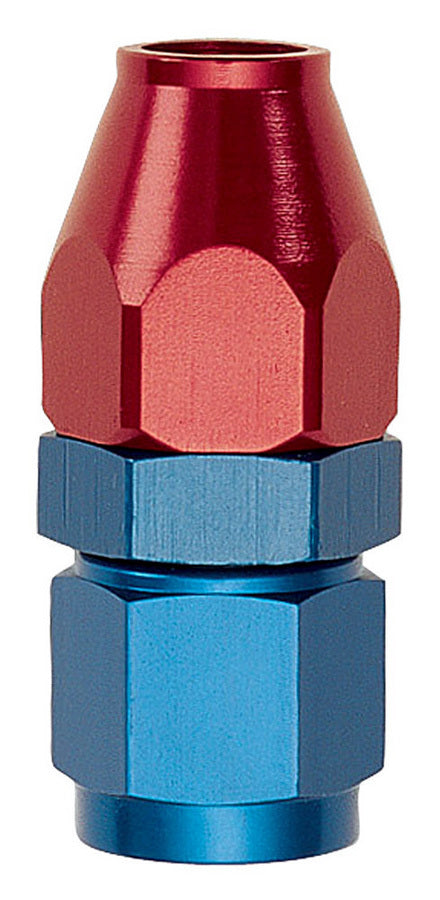 Russell 639220 #8 Female Swivel to 1/2 Inch Tube Fitting, Aluminum, Blue and Red Anodized
