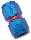 Russell 640000 6AN Female Swivel Coupler Fitting Aluminum Blue and Red Anodized