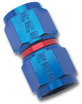 Russell 640010 8AN Female Swivel Coupler with Aluminum Blue and Red Anodized Finish