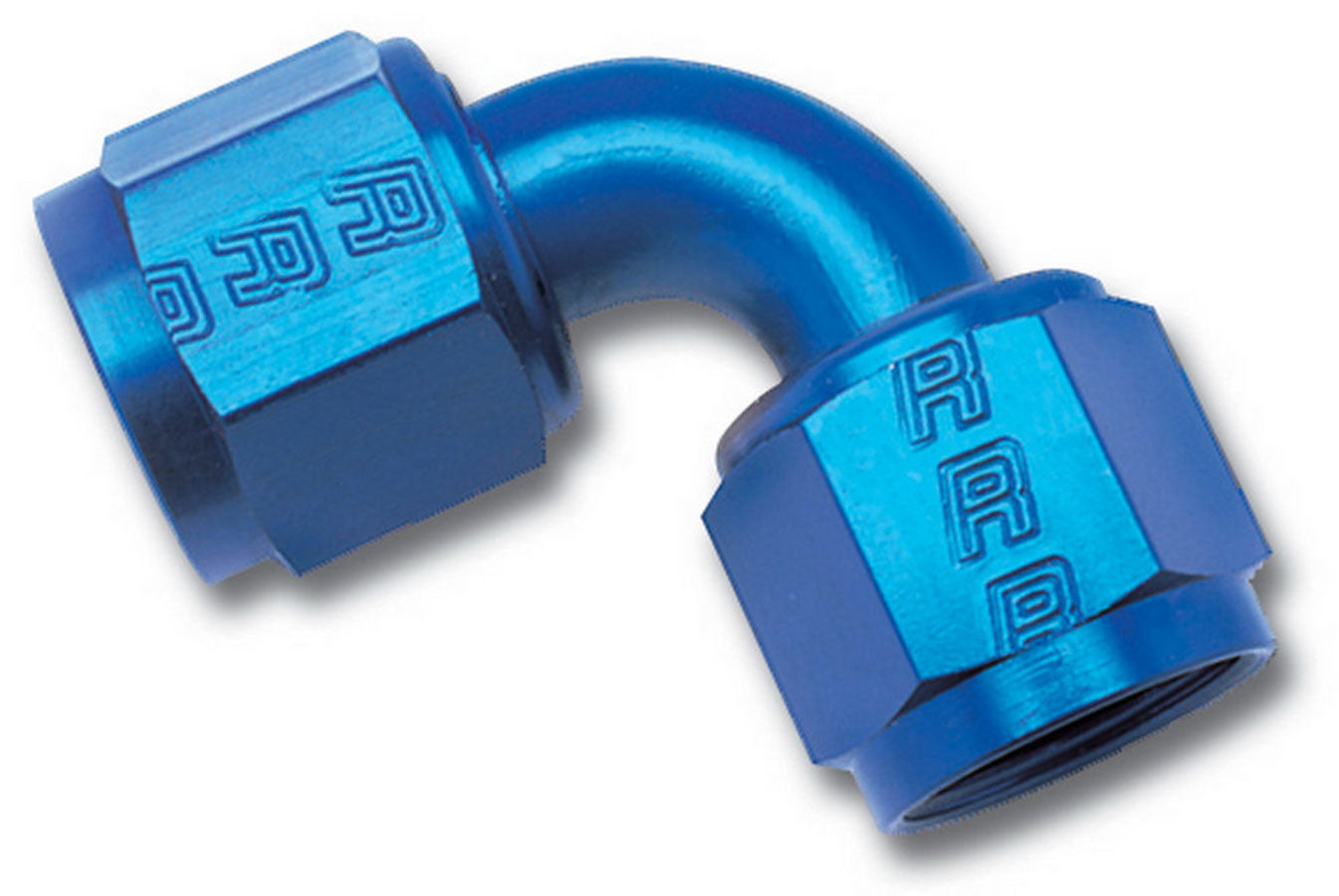 Russell 640160 6AN Swivel Coupler 90 Degree Aluminum Fitting Blue