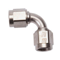 Russell 640171 Endura Coupler Fitting #8 90 Degree Aluminum Nickel Anodized Swivel Adapter