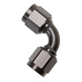 Russell 640173 Adapter Fitting 8AN Swivel Coupler 90-Degree Aluminum Black Anodized