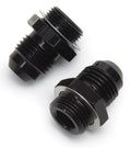 Russell 640203 Fitting Adapter, 6 AN Male to 9/16-24 in Male, Aluminum Black Anodized, Pair