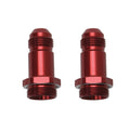 Russell 640210 8AN Male Dual Feed Carburetor Inlet Fitting Set, Aluminum, Red Anodized, 2 Inches Long
