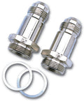 Russell 640211 Endura Carburetor Inlet Fitting, 8 AN Male to 7/8-20 in Male, Aluminum, Nickel Anodized