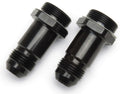 Russell Carburetor Inlet Fitting Pair 640213 - 8 AN Male to 7/8-20 in Male, Aluminum, Black Anodized