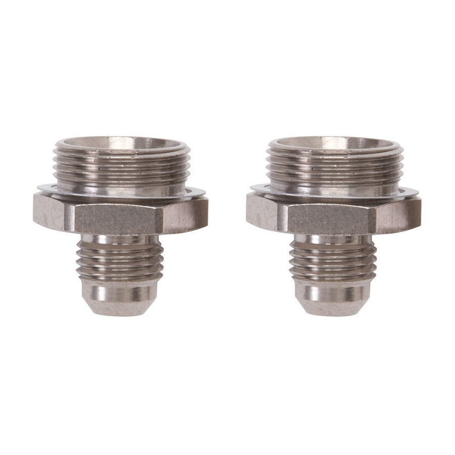Russell Endura Carburetor Inlet Fitting #6 to 7/8-20 Male Aluminum Nickel Anodized