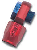 Russell #640270 Banjo Fitting, 6 AN Male to 5/8-20 in, Aluminum, Blue and Red Anodized Finish