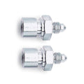 Russell Brake Adapter Fitting 640291, 3/8-24 Inverted Flare Female to 4 AN Male, Steel, Zinc Plated