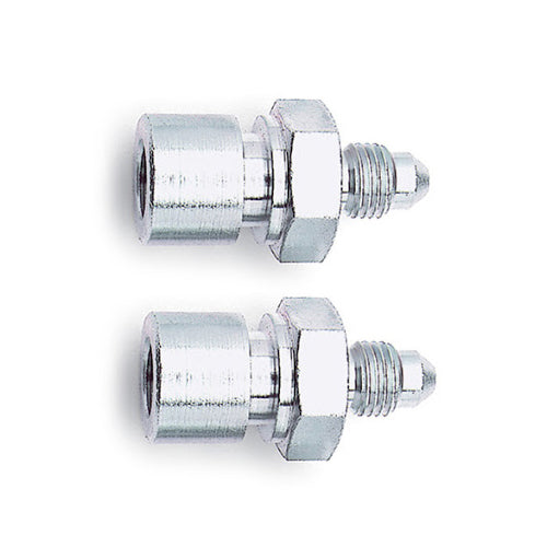 Russell Brake Adapter Fitting 640291, 3/8-24 Inverted Flare Female to 4 AN Male, Steel, Zinc Plated