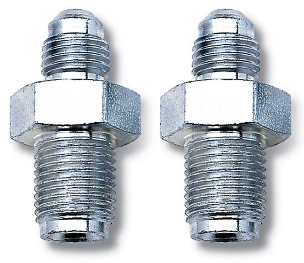 Russell 640311 7/16 Inch to 4AN Male Brake Fitting Adapter Steel Nickel Plated Pair