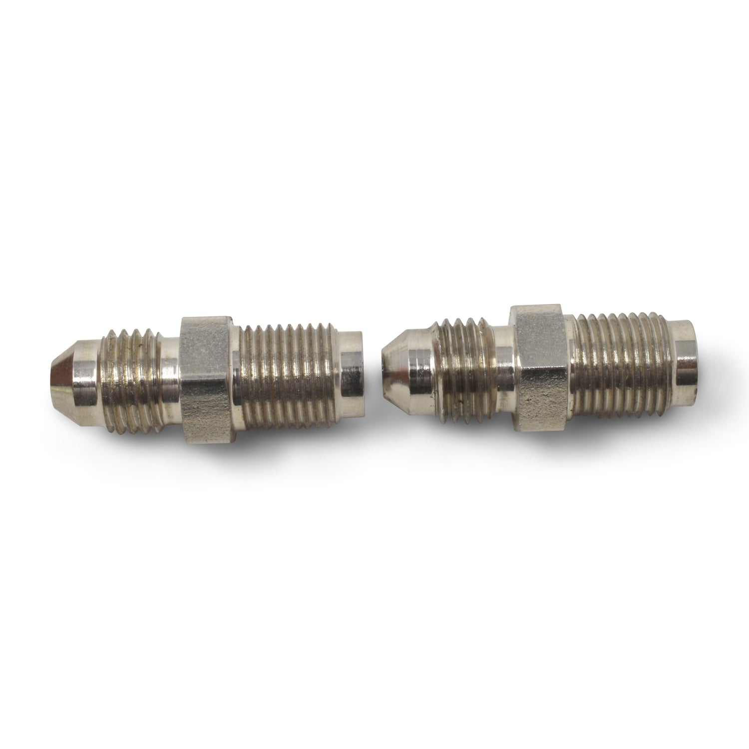 Russell 640321 7/16 Inch to 4AN Male Fitting Adapter Steel Nickel Plated Pair