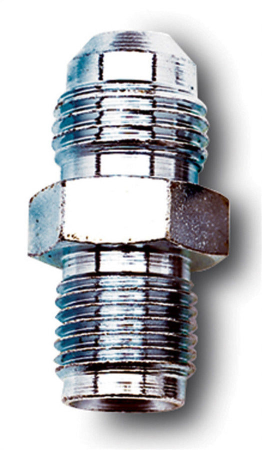 Russell 640330 Adapter Fitting, 6 AN Male to 1/2-20 Inverted Flare Male, Steel with Zinc Oxide Finish