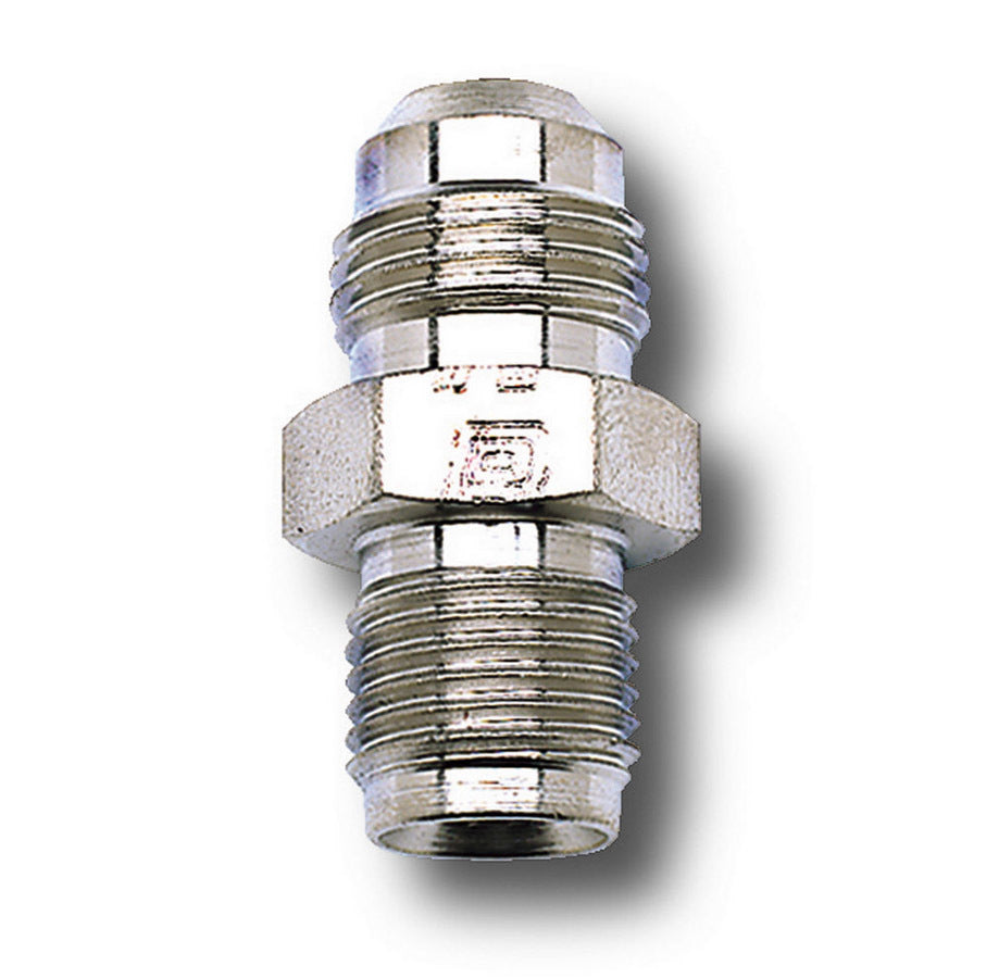 Russell 640331 Endura Fuel Pump Fitting 6 AN Male to 1/2-20 Inverted Flare Male Aluminum Nickel Anodized