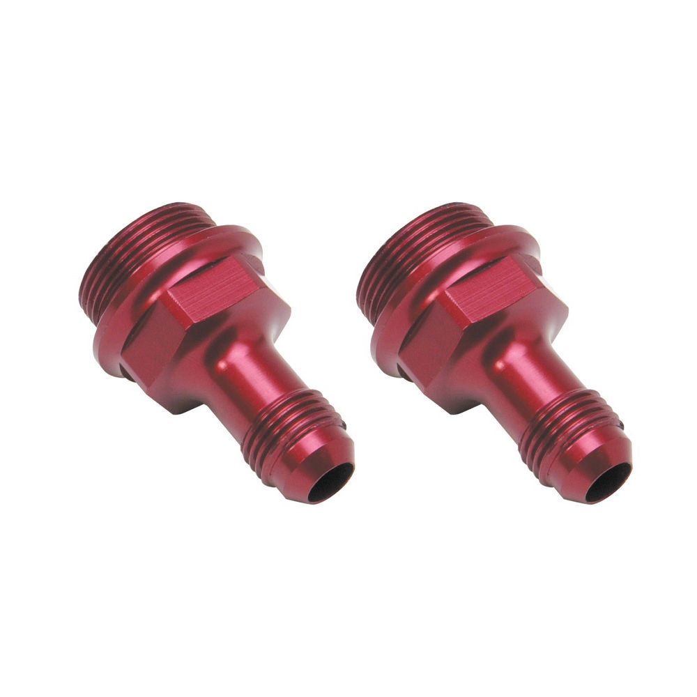 Russell 640360 Carburetor Inlet Fitting 6AN to 7/8-20 Male Aluminum Red Anodized