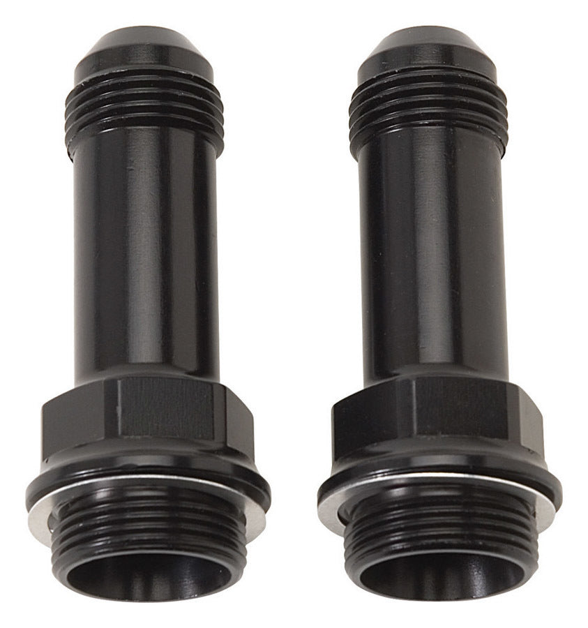 Russell Carburetor Inlet Fitting 640363, 6AN to 7/8-20 Male, Black Anodized Aluminum, Pack of 2