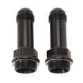 Russell 640373 Carburetor Inlet Fitting, 8 AN Male to 7/8-20 in Male, Aluminum, Black Anodized, 2 Inches Long