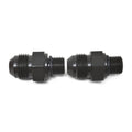 Russell 640520 -6AN to 1/4 Inch NPSM Male Fitting Aluminum Black Anodized Pair