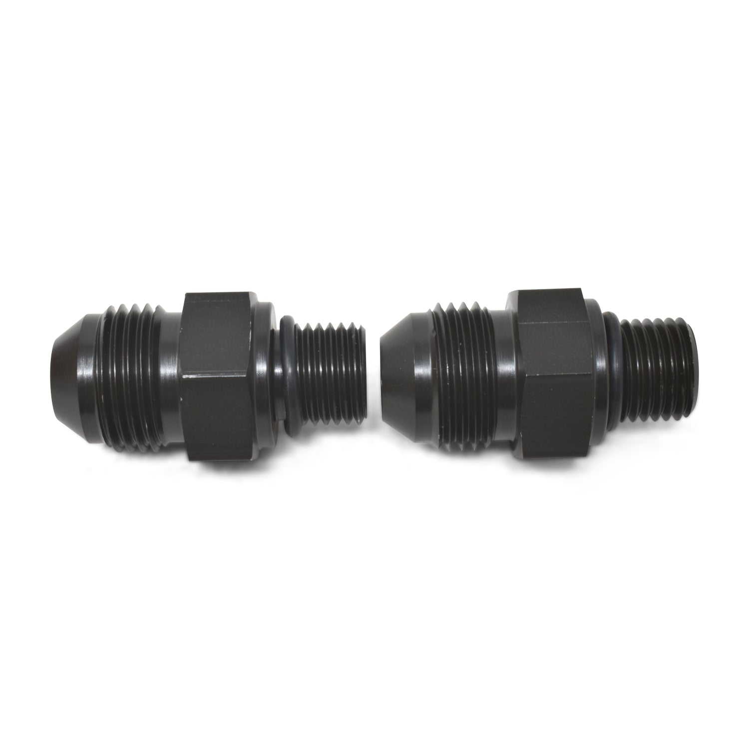 Russell 640520 -6AN to 1/4 Inch NPSM Male Fitting Aluminum Black Anodized Pair
