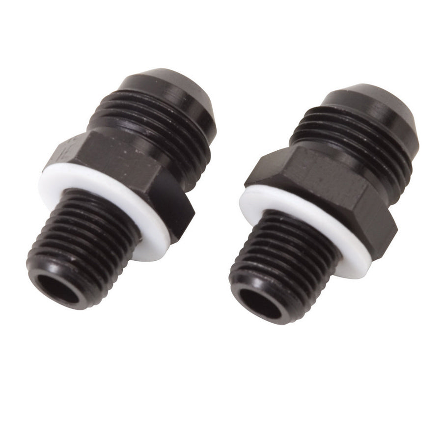 Russell 640530 8AN Male to 1/4 Inch NPSM Male Straight Adapter Fitting Pair