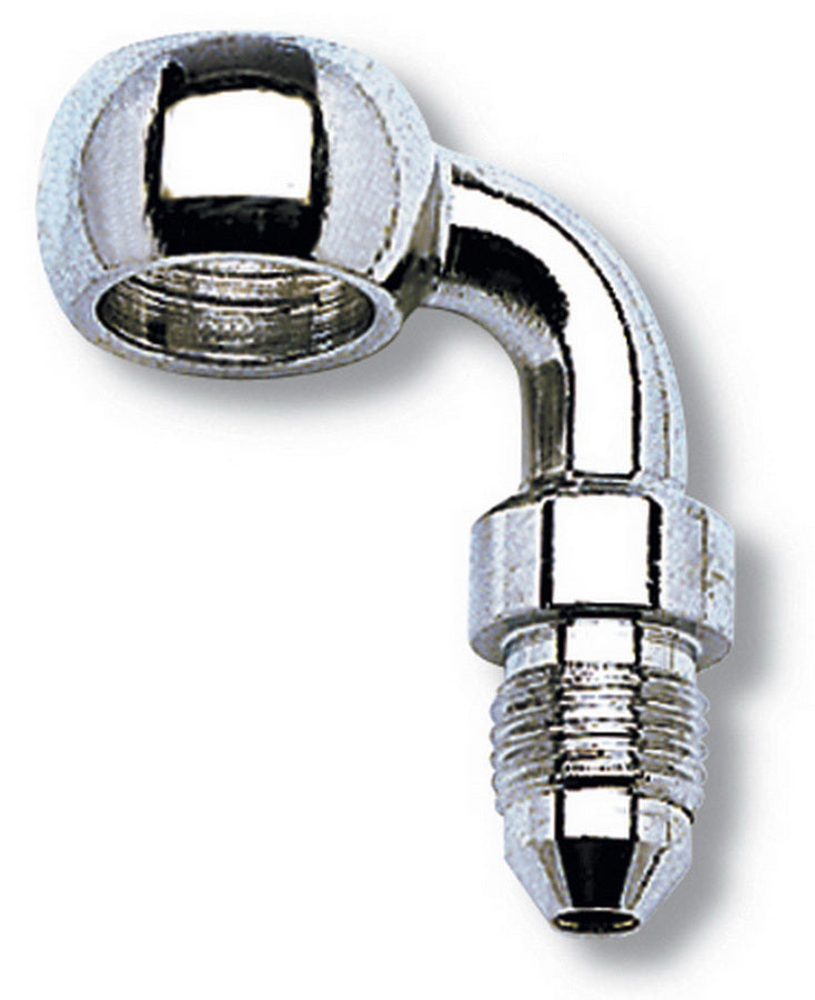 Russell 640541 Endura Banjo Fitting 3/8 Inch Male to 10mm 90 Degree Steel Nickel Plated