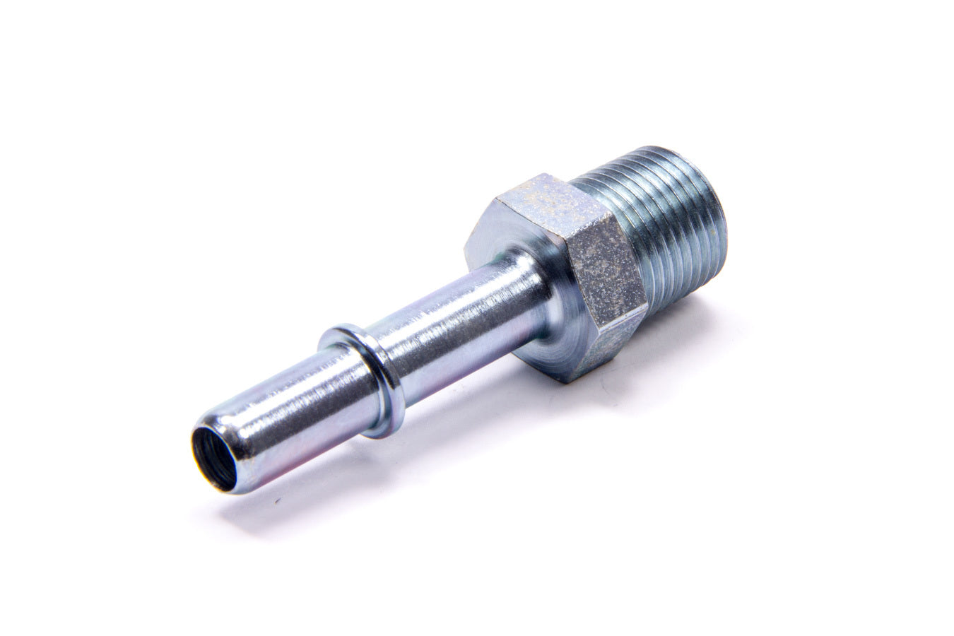 Russell EFI Fitting 640690 3/8 Inch Male Hard Tube to 3/8 Inch NPT Male Adapter, Steel, Zinc Plated
