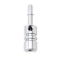 Russell 640730 Fuel Pressure Gauge Adapter Fitting, 3/8 Inch SAE Male Quick Disconnect to 3/8 Inch SAE Female Quick Disconnect, 1/8 Inch NPT Gauge Port, Steel with Zinc Coating