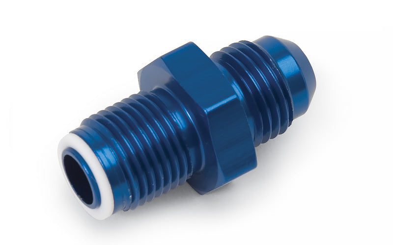 Russell 640800 6AN Male to 12mm x 1.25 Male Adapter Fitting Aluminum Blue Anodized