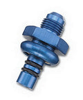 Russell 640870 Ford EFI Fuel Rail Fitting -6AN Male Straight Aluminum Blue Anodized