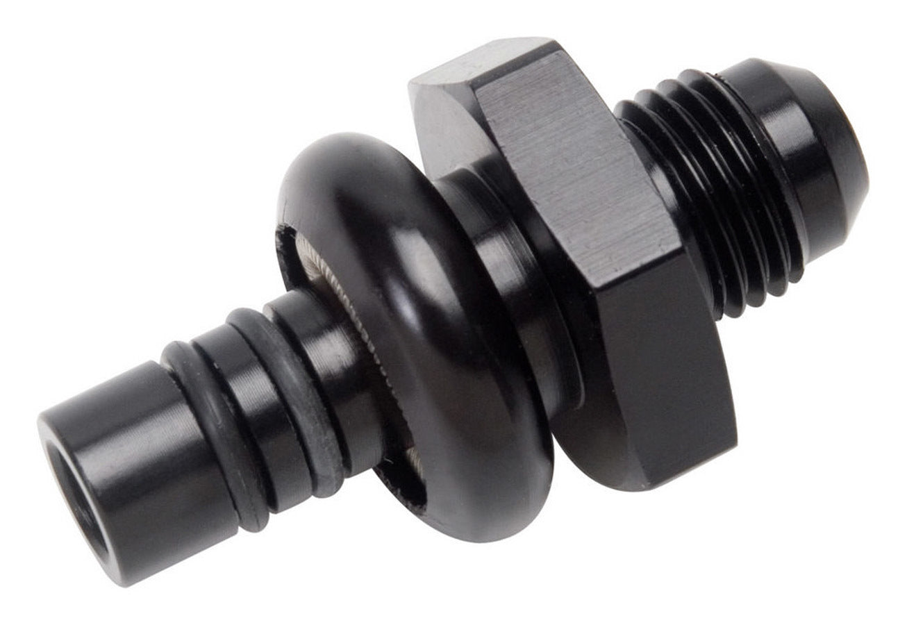 Russell 640873 EFI 6AN Fitting Adapter for Ford Return Side, Aluminum Black Anodized