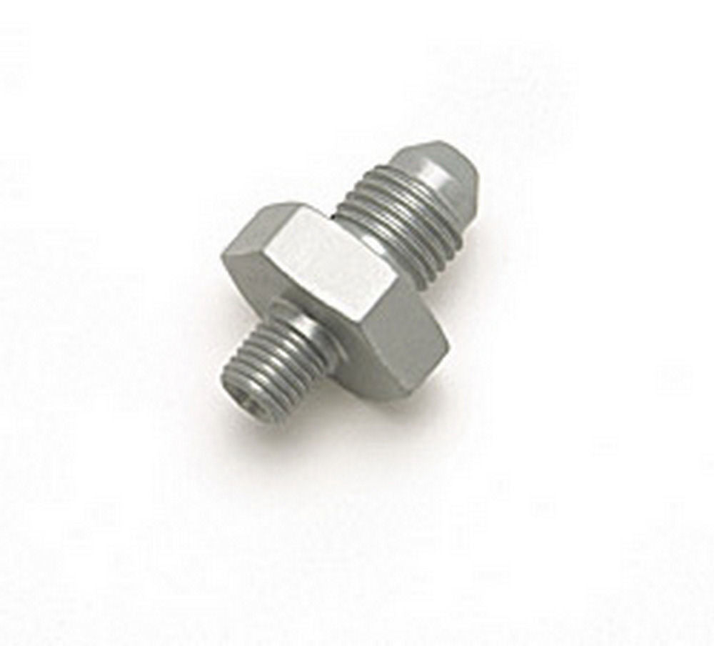 Russell 640890 Ford EFI Pressure Side Fitting, 4 AN Male to 1/16 Inch NPT Male, Steel with Zinc Oxide Finish