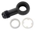 Russell 640913 6AN Male to 12mm Banjo Fitting, Aluminum, Black Anodized