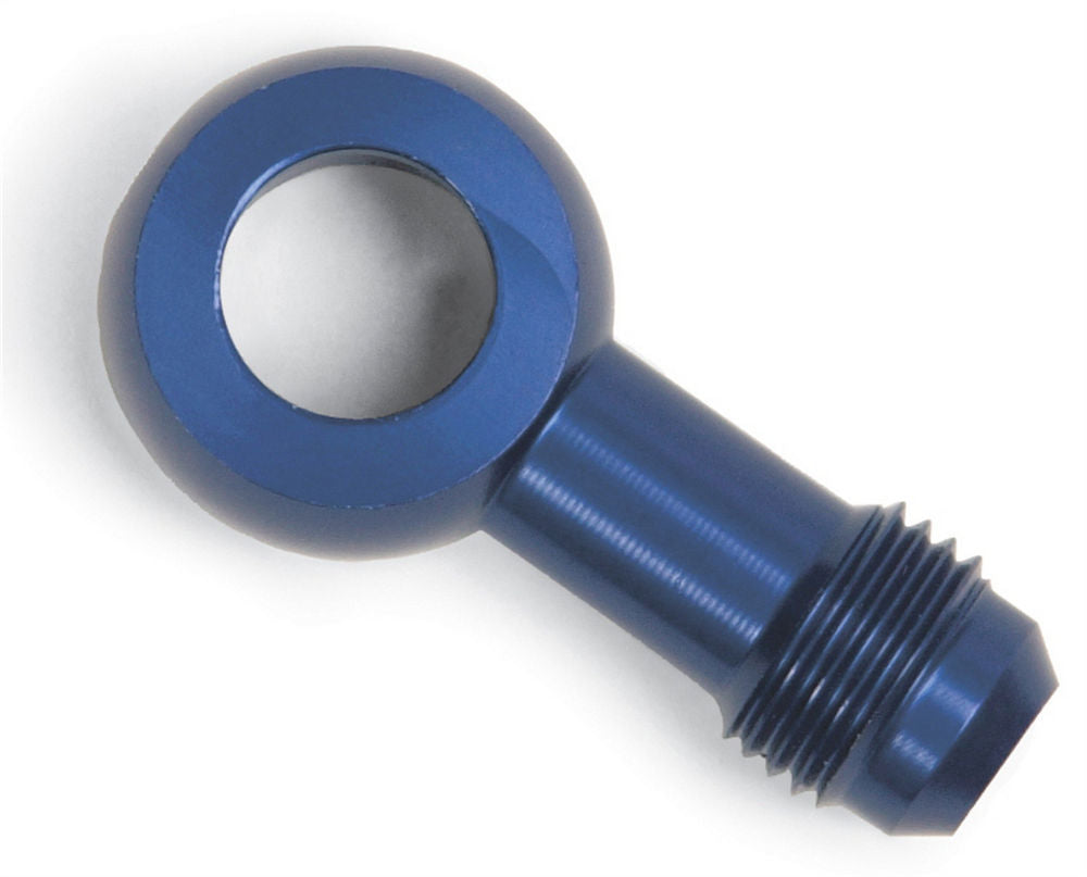 Russell 640920 Honda #6 Banjo Fuel Fitting with Pressure Damper, 12mm Banjo, Aluminum, Blue Anodized