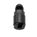 Russell EFI Fuel Fitting 641303 6AN Male to 1/4 Inch SAE Female Adapter, Black Anodized Aluminum