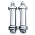 Russell 641490 Thru the Frame Fitting 3/8 Inch to 1/8 Inch NPT, 2 Inch Length, Steel Nickel Plated Adapter Pair