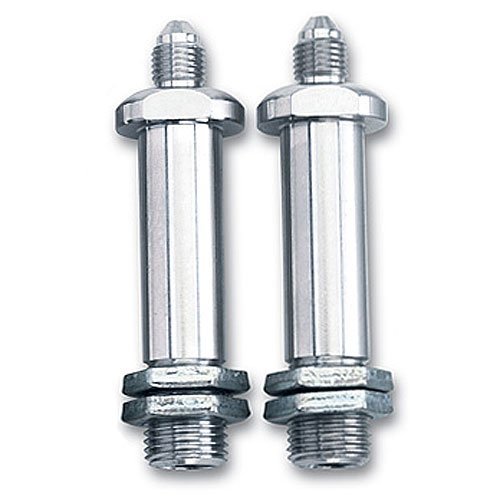 Russell 641490 Thru the Frame Fitting 3/8 Inch to 1/8 Inch NPT, 2 Inch Length, Steel Nickel Plated Adapter Pair